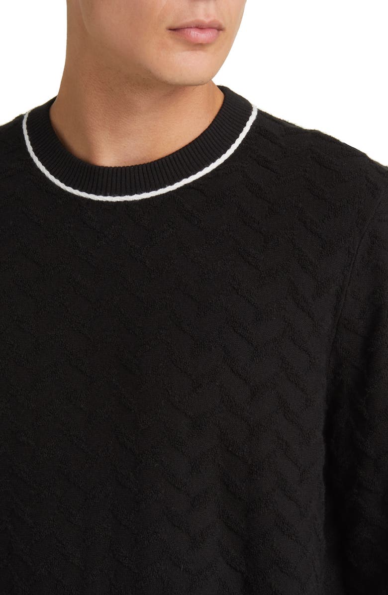 Ted Baker London Sepal Textured Crewneck Sweater, Alternate, color, 