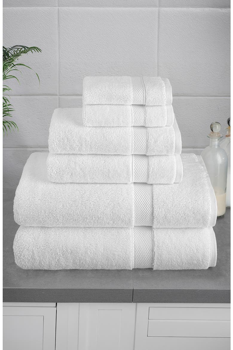6-Piece Anovia Oversized Towel Set, Alternate, color, WHITE