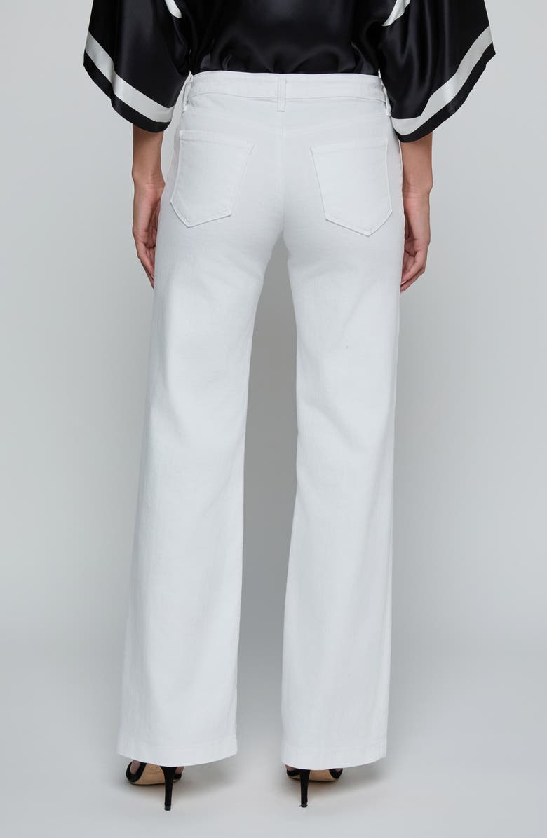 L'AGENCE Joanne Wide Leg Jeans, Alternate, color, Blanc