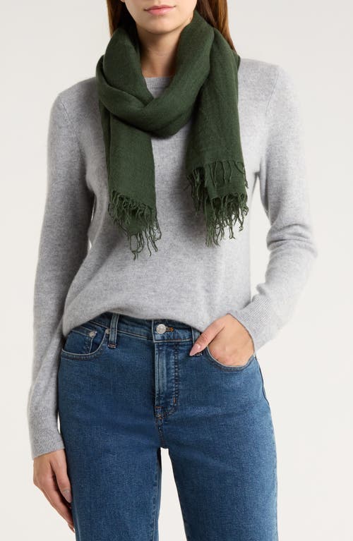 Chan Luu Fringe Cashmere & Silk Scarf in Kombu Green  product