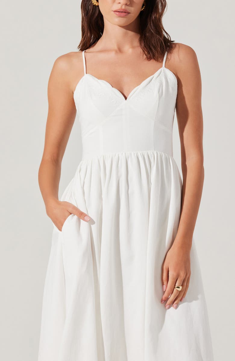 ASTR the Label Kaidi Ramie Blend Midi Sundress, Alternate, color,