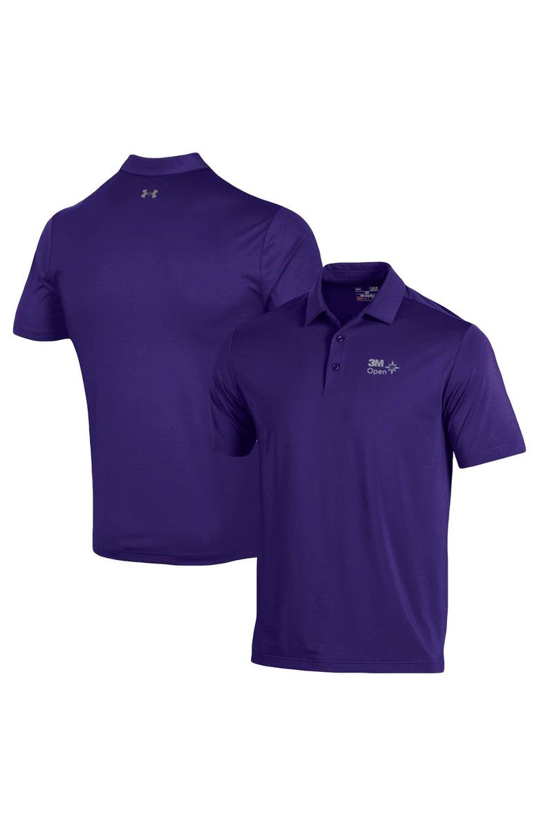 Under Armour Men's Under Armour Purple 3M Open T2 Green Polo, Alternate, color,