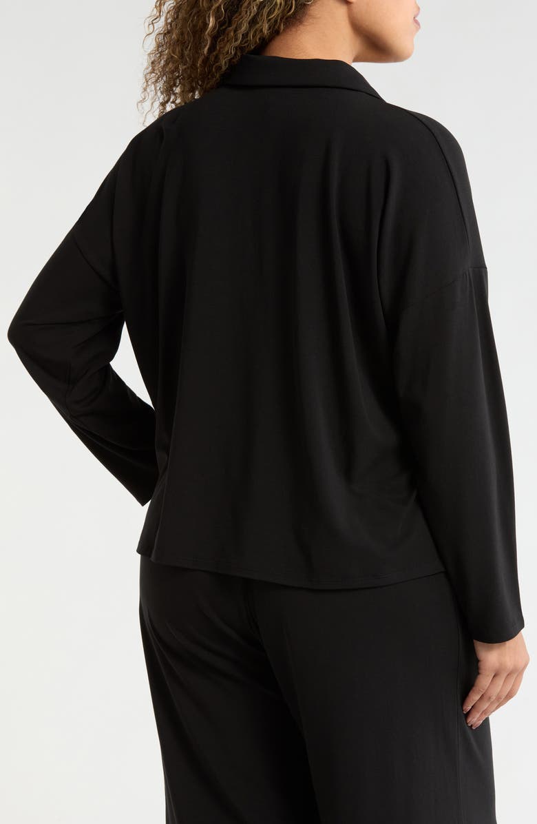 Eileen Fisher Boxy Henley Jersey Top, Alternate, color, 