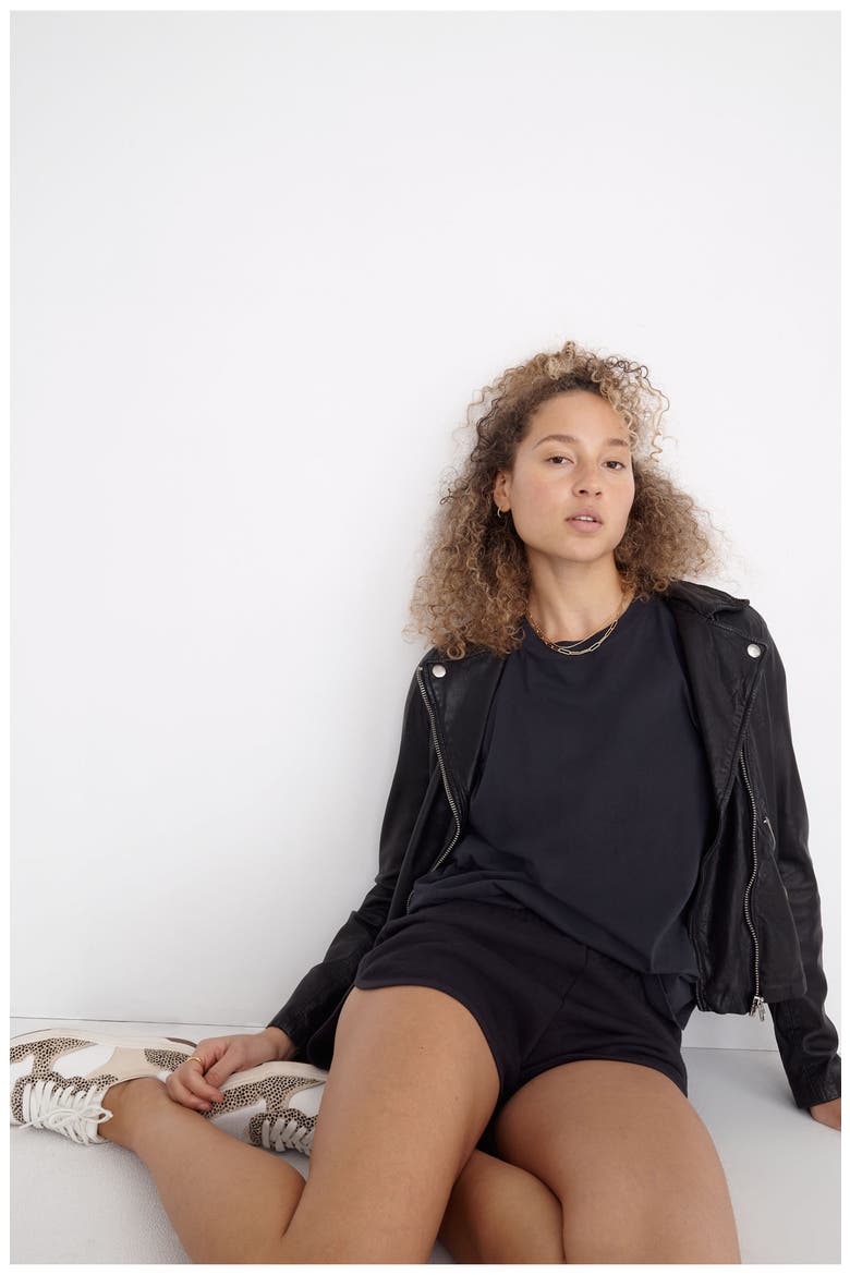Seamed T-Shirt, Alternate, color, BLACK COAL