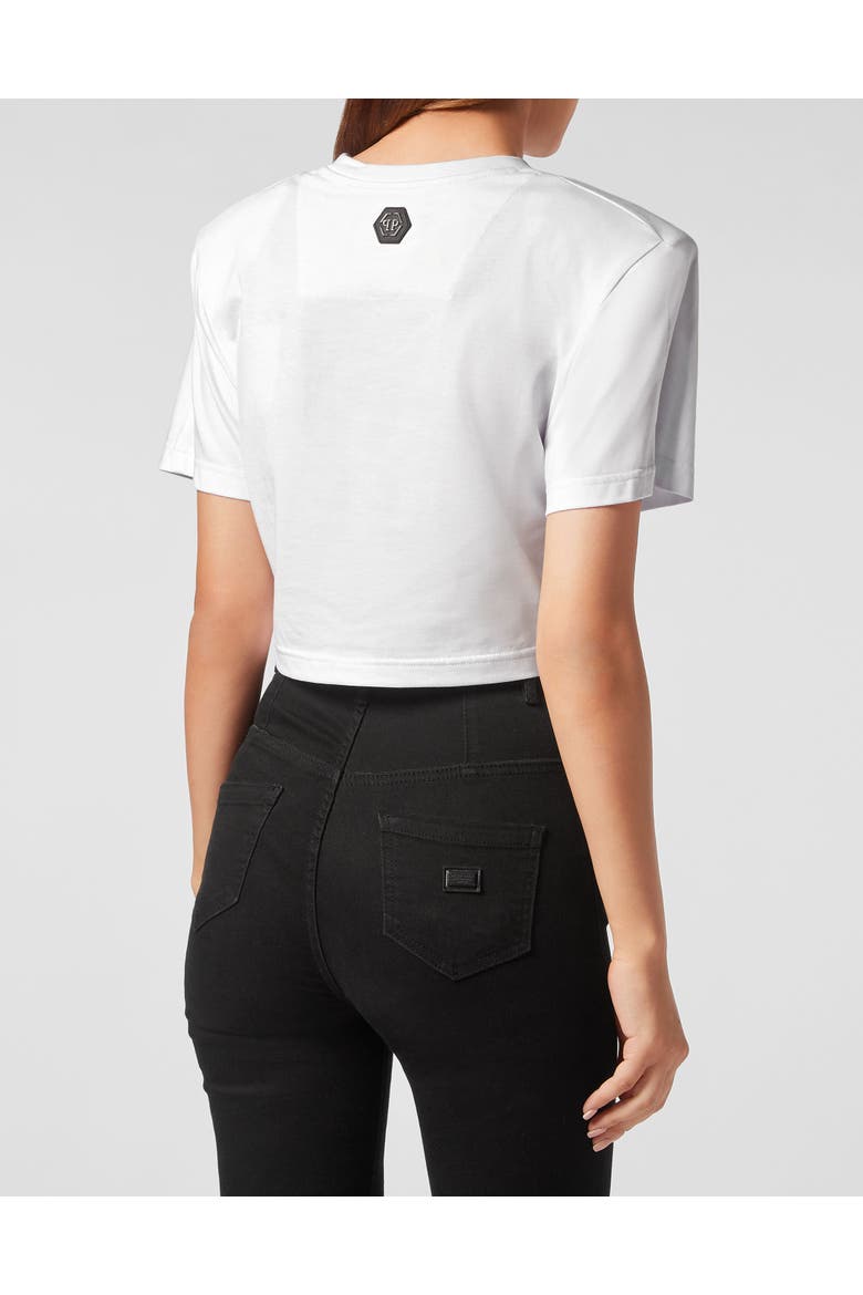 T-Shirt Round Neck Women, Alternate, color, white