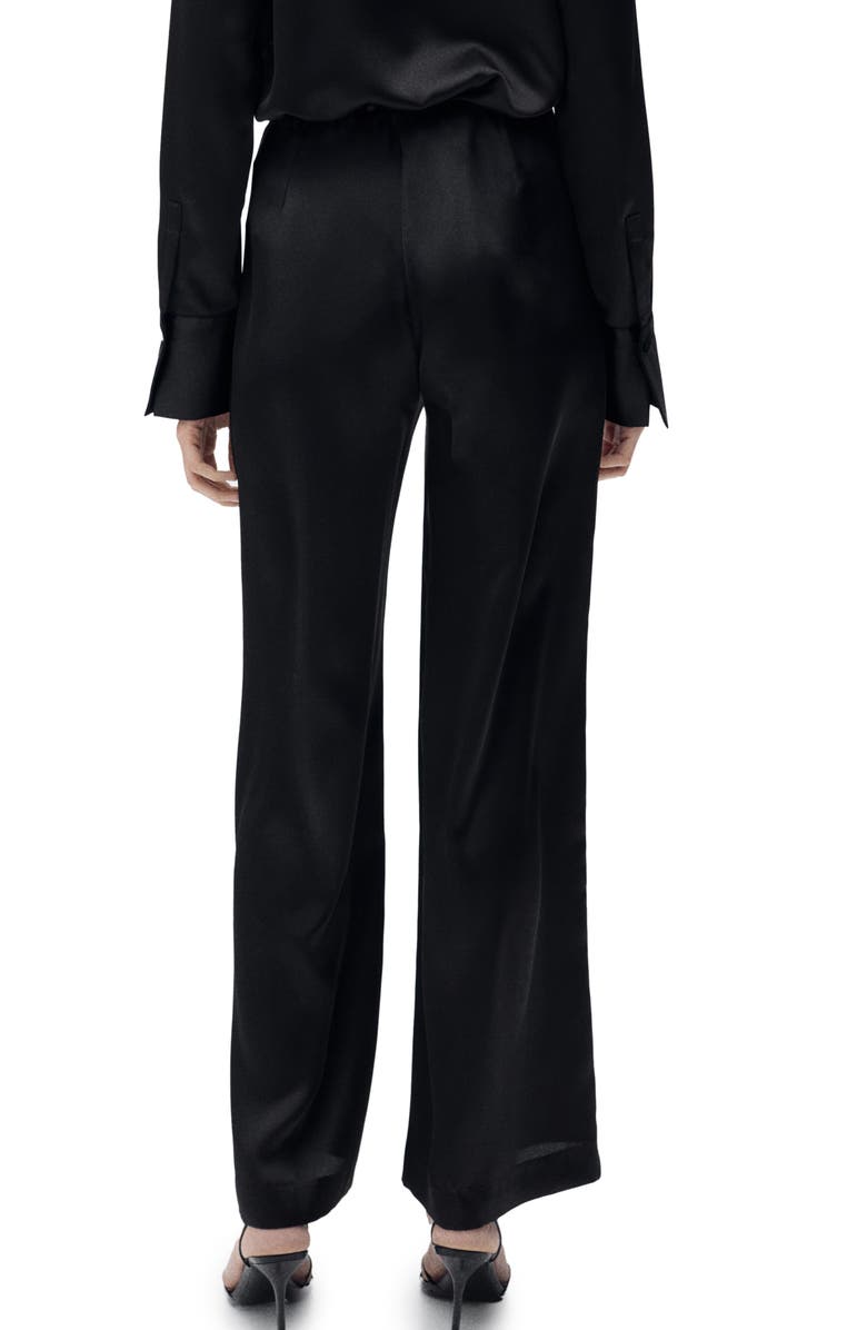 MANGO Satin Straight Leg Pants, Alternate, color, 