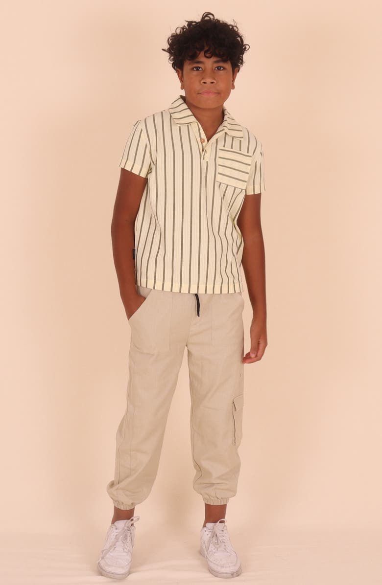 TINY TRIBE Kids' Cargo Joggers, Alternate, color, Cream