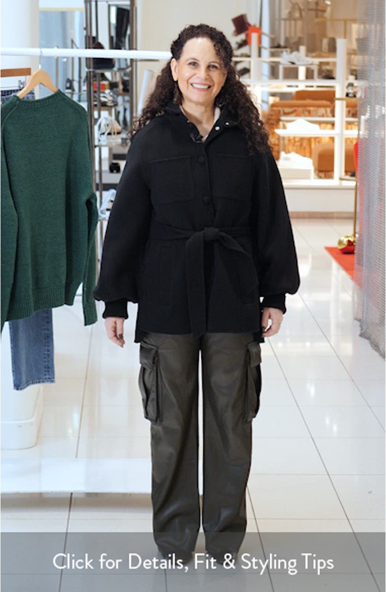 Shania Double Face Belted Wool Jacket, sales video thumbnail