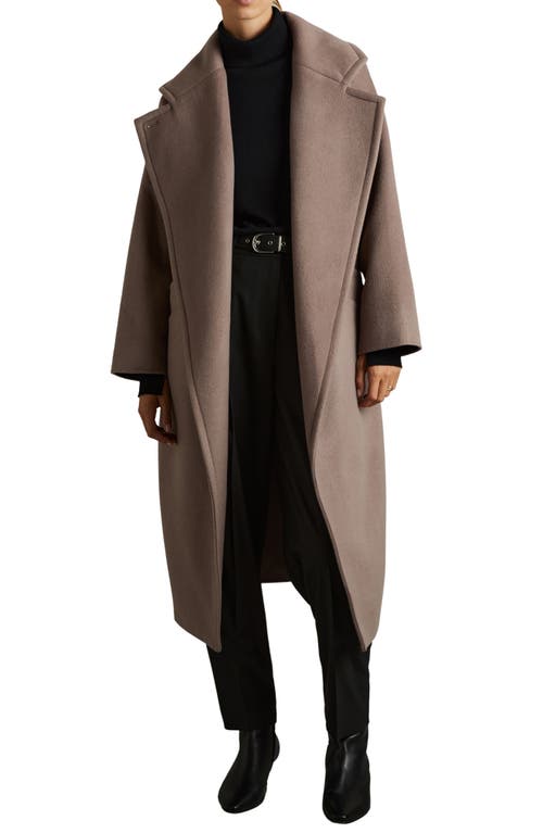 Reiss Petites Bridget Wool Blend Coat In Mink Neutral