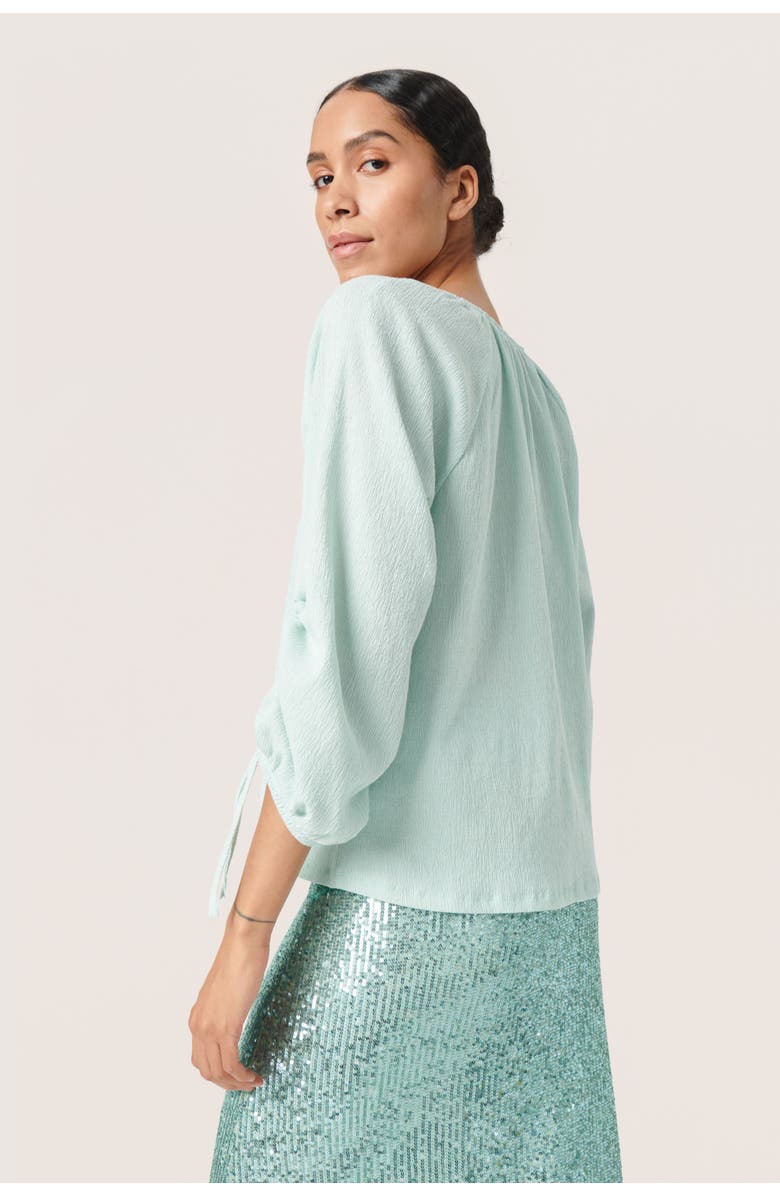 Soaked in Luxury Catharina V-Neck Casual Fit Blouse, Alternate, color, Surf Spray