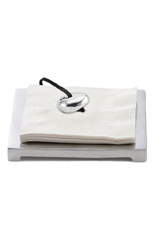 Lunares Rock Cocktail Napkin Holder In Silver
