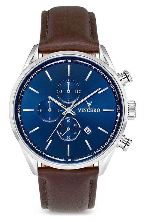 The Chrono S2 Chronograph Leather Strap Watch, 43mm