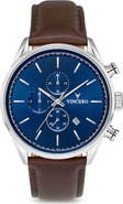 Vincero The Chrono S2 Chronograph Leather Strap Watch, 43mm