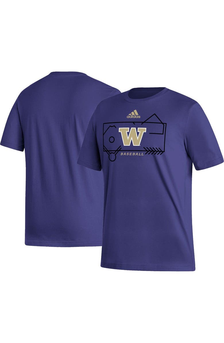 adidas Men's adidas Purple Washington Huskies Locker Lines Baseball Fresh T-Shirt, Main, color, Purple