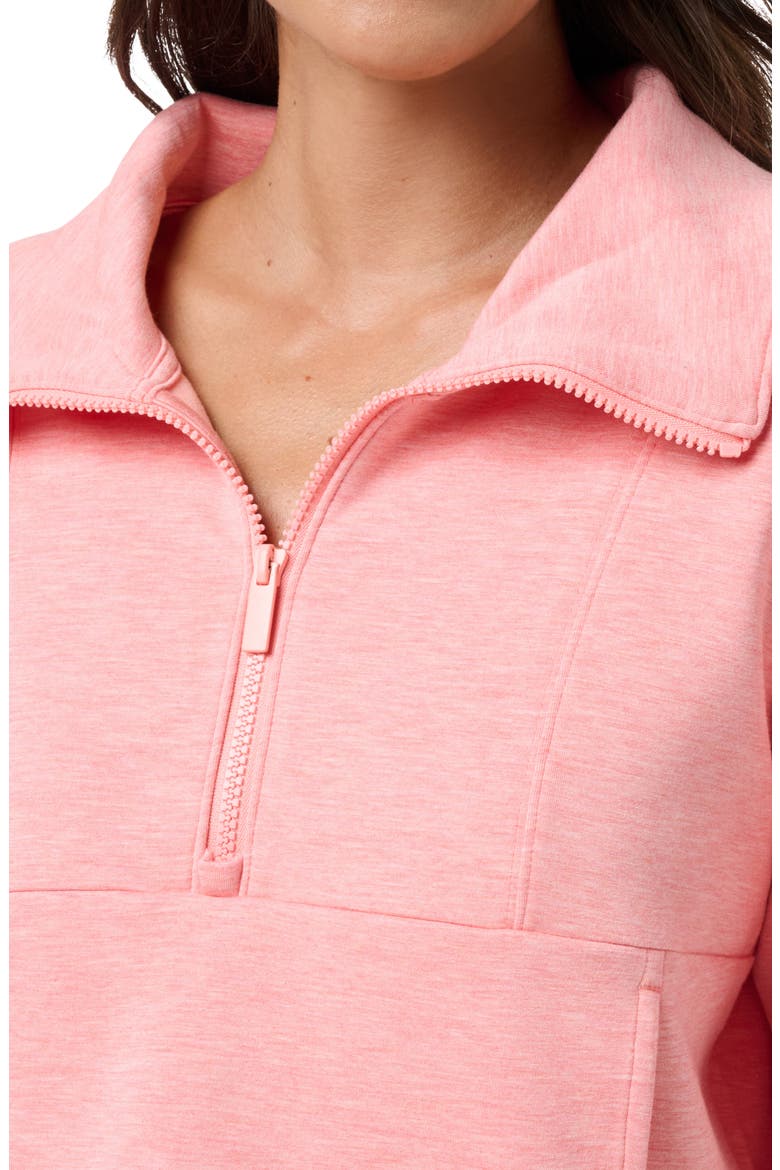 Skyloft Half Zip Top, Alternate, color, HEATHER PORCELAIN ROSE