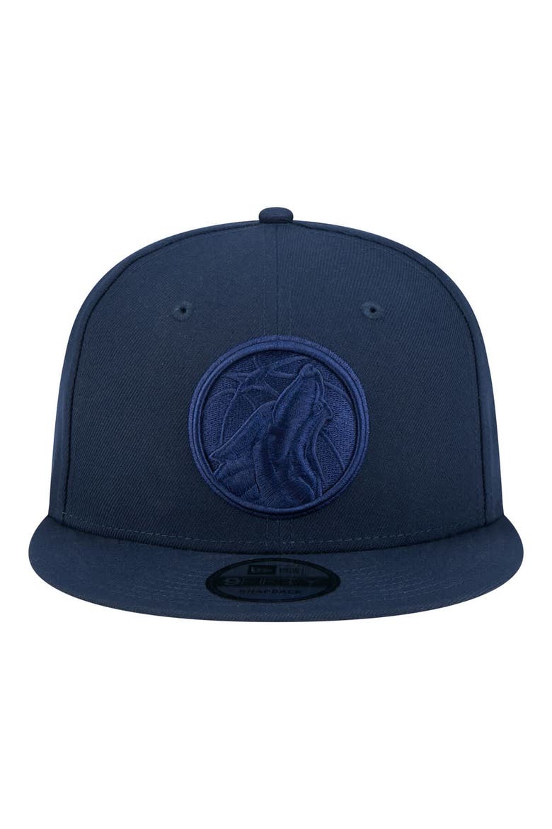 Men's New Era Navy Minnesota Timberwolves Tonal Color Pack 9FIFTY Snapback Hat, Alternate, color, Navy