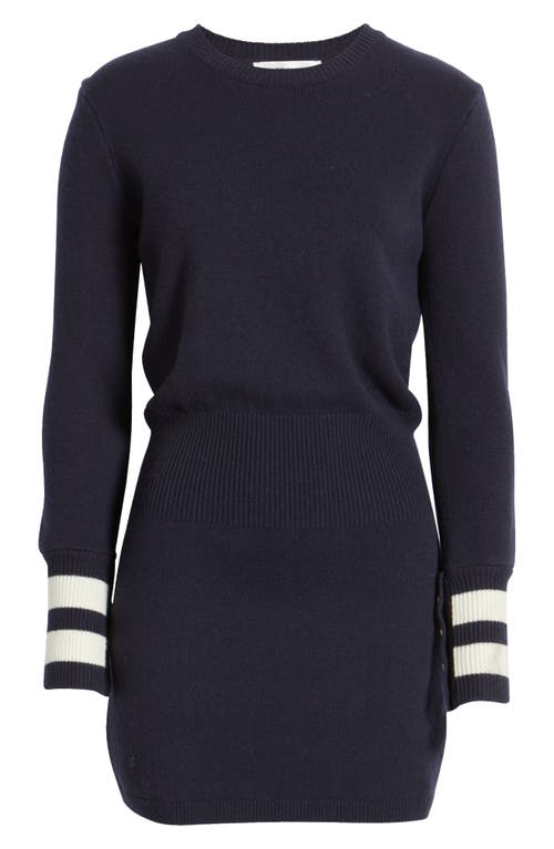 Frame The Club Cashmere Blend Sweater Minidress In Black