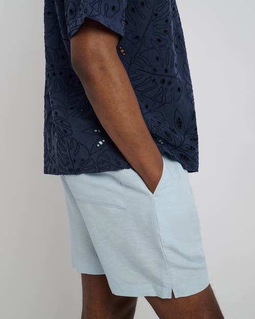 Onia Air Linen Blend 6 Shorts In Baby Blue