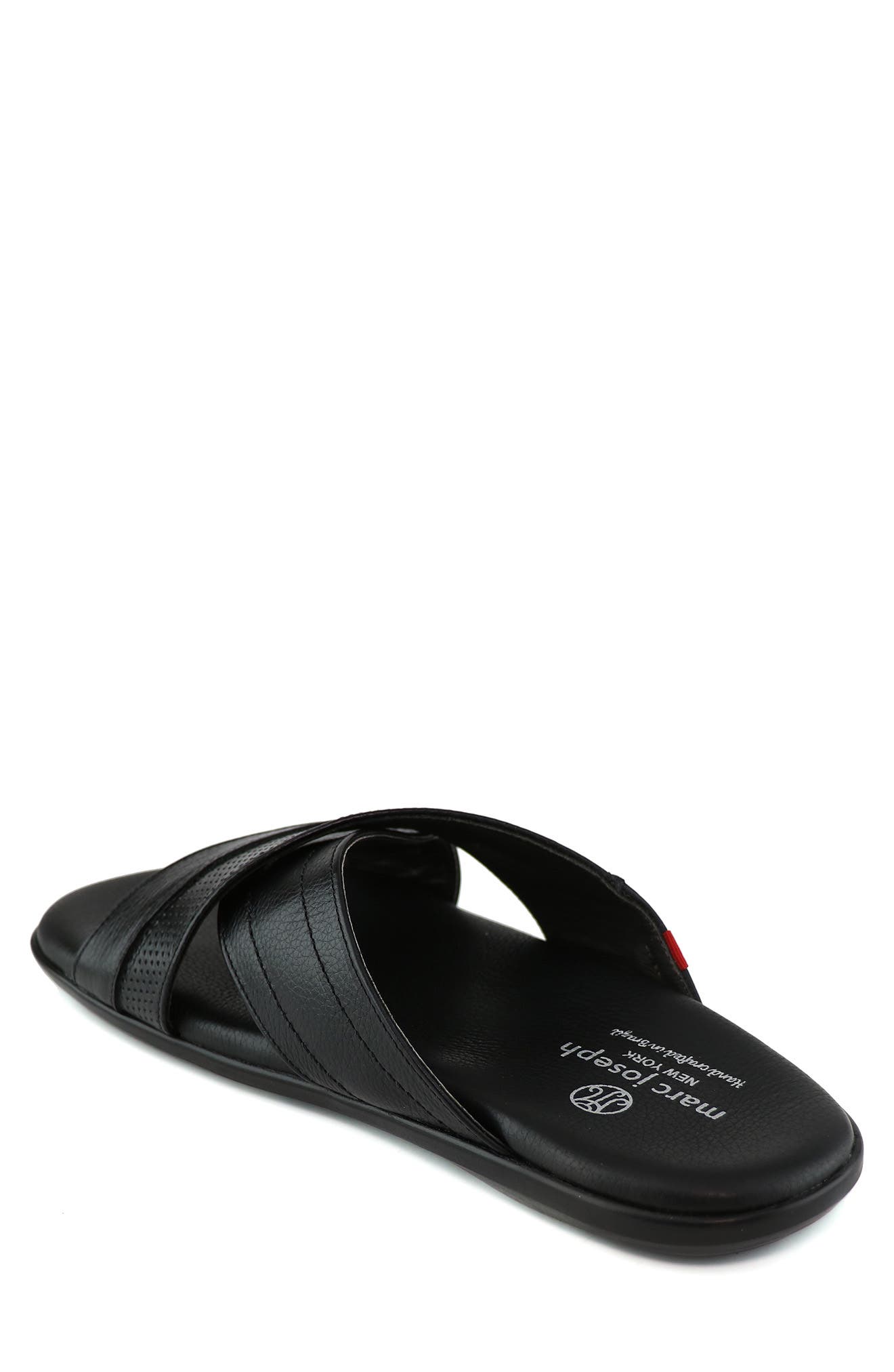 Marc Joseph New York Boone Ave Slide Sandal, Alternate, color, Black Grainy