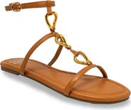 CHASE AND CHLOE Ankle Strap Flat Sandal