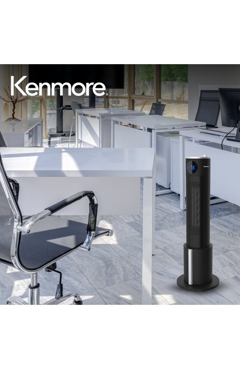 Kenmore 2 In 1 29 Inch Black Tower Space Heater and Humidifier, Alternate, color, Black