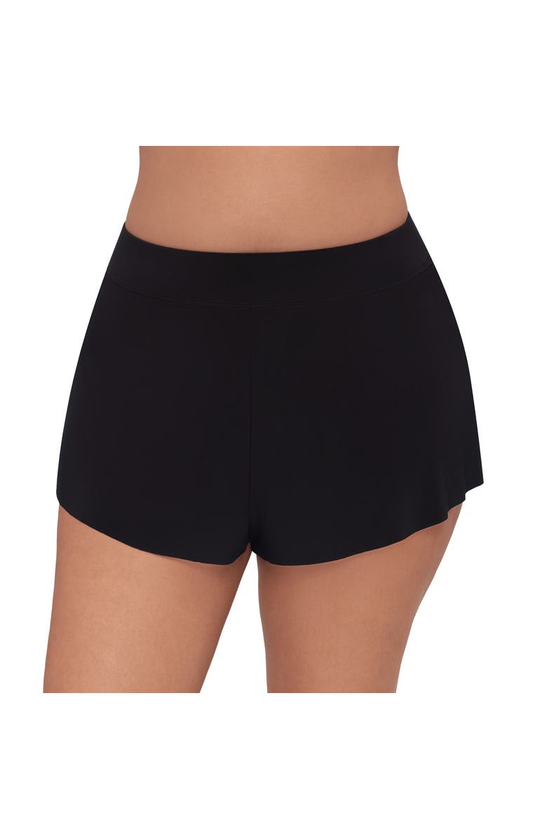 Trimshaper Mid-Rise Drape Swim Short, Main, color, Black