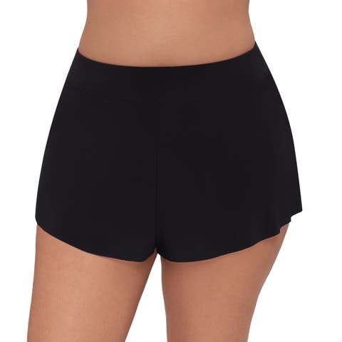 Mid-Rise Drape Swim Short