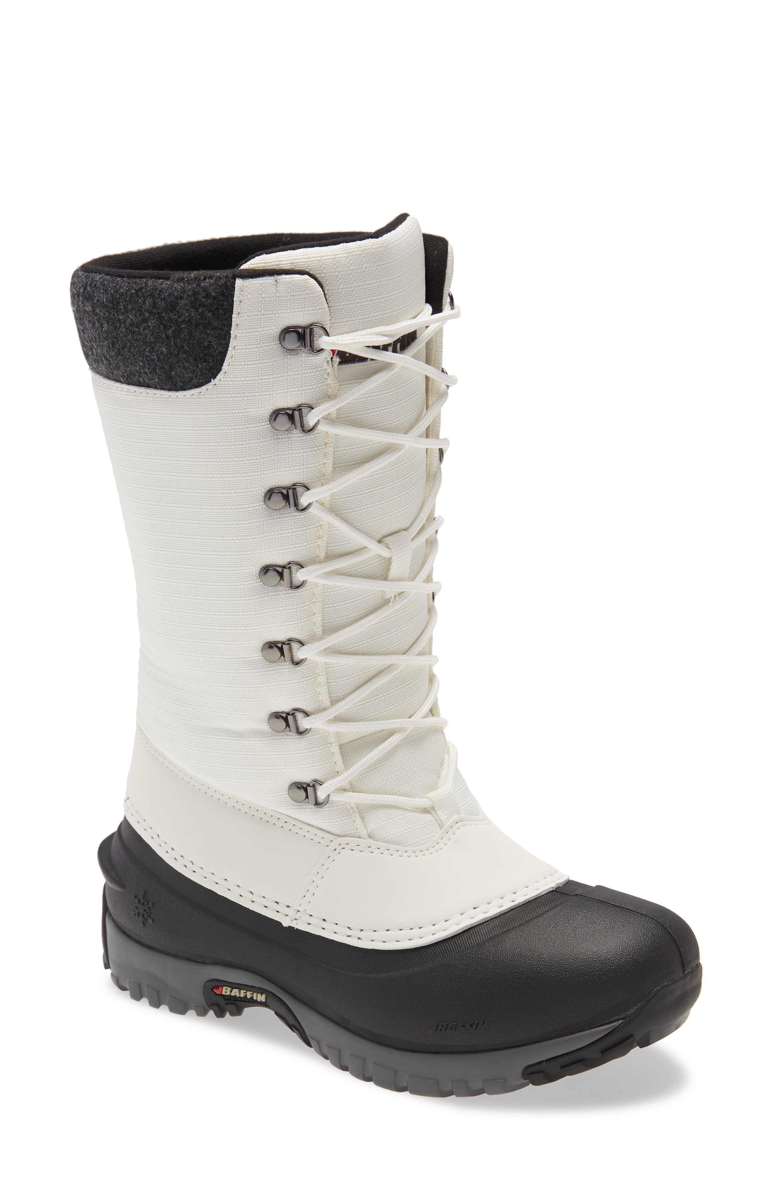 Baffin Jess Waterproof Boot, Main, color, Black/ White