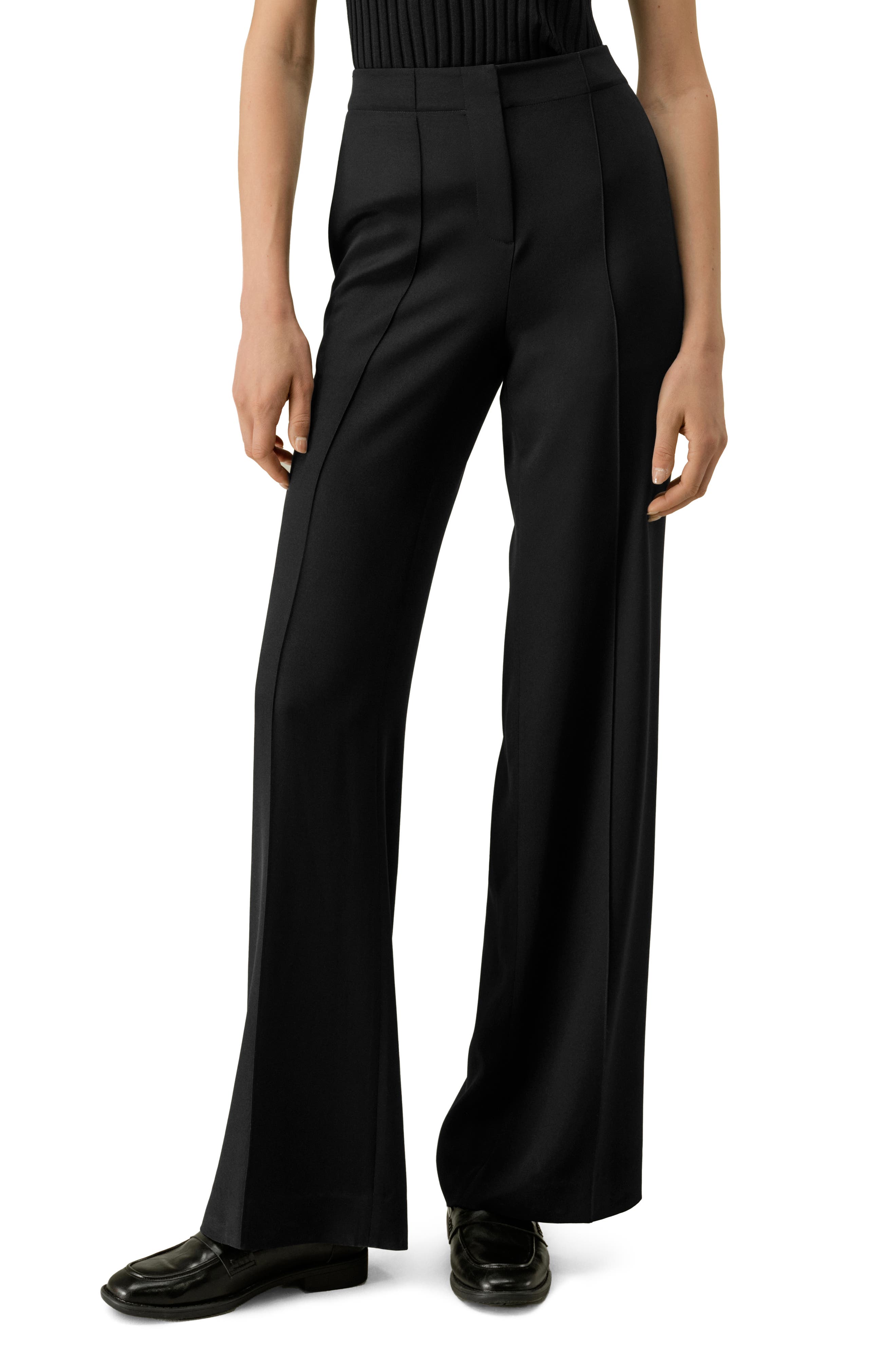 Minimalist Stretch Silk Crepe Pant - image 1