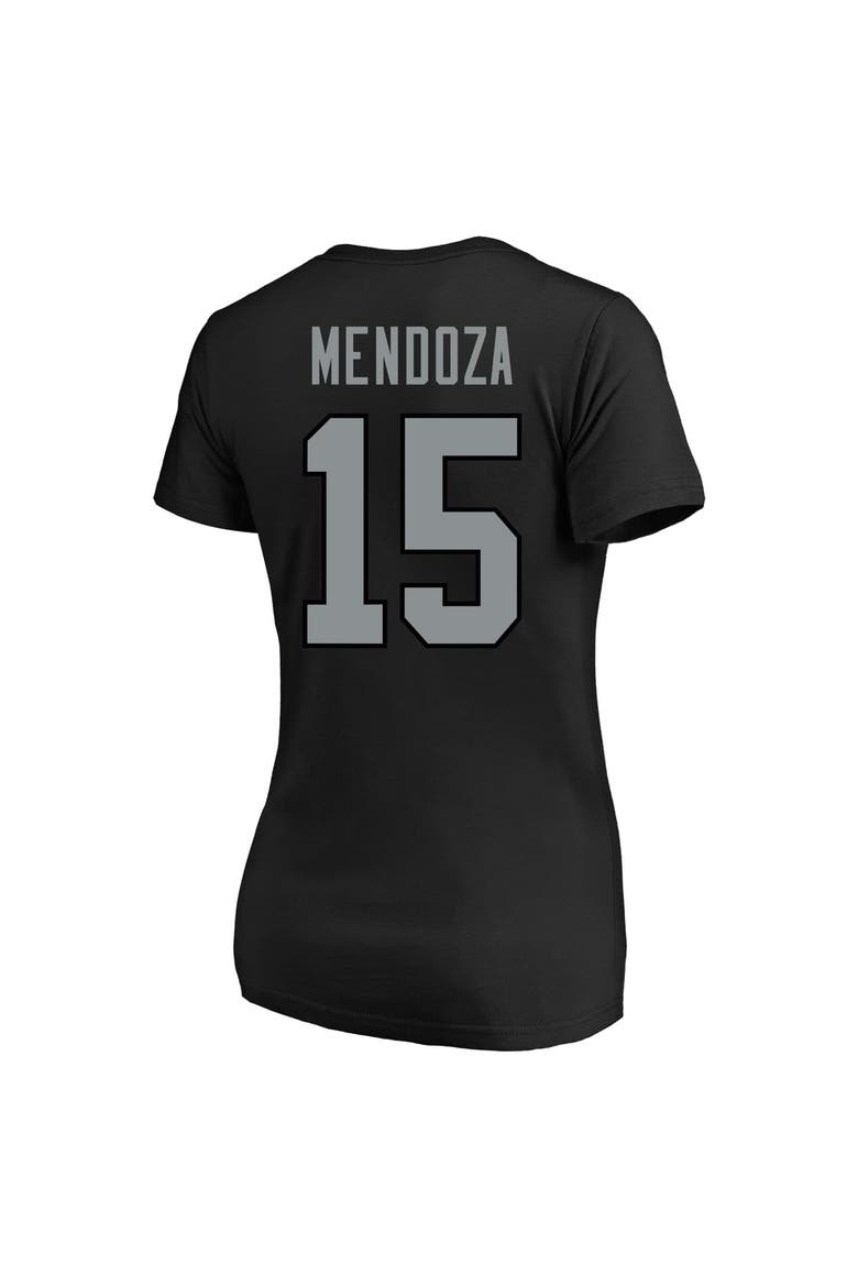 Women's Fanatics Fernando Mendoza Black Las Vegas Raiders Plus Size Name & Number V-Neck T-Shirt, Alternate, color, Black
