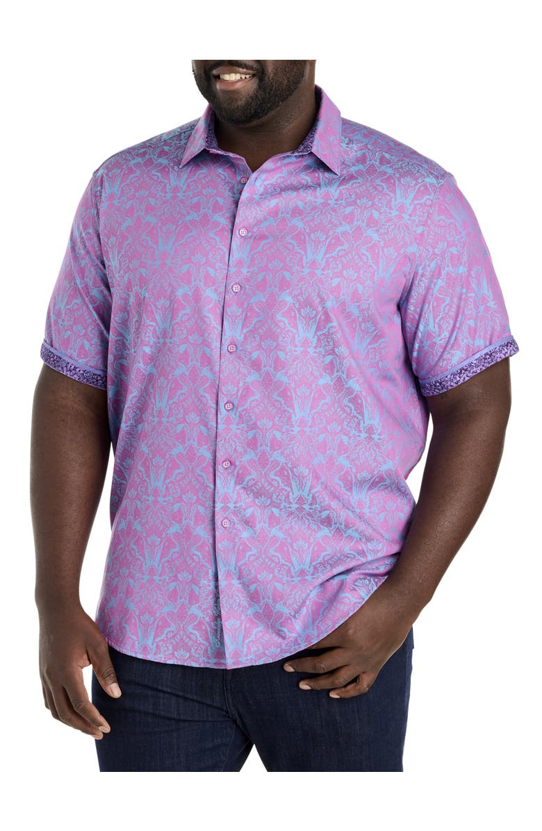 Robert Graham Big & Tall Highland Tonal Sport Shirt, Alternate, color, 