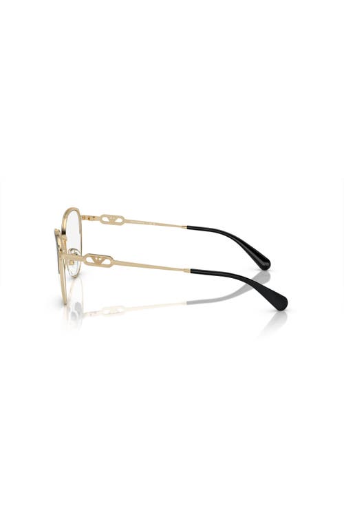 Emporio Armani 51mm Cat Eye Optical Glasses In Brown