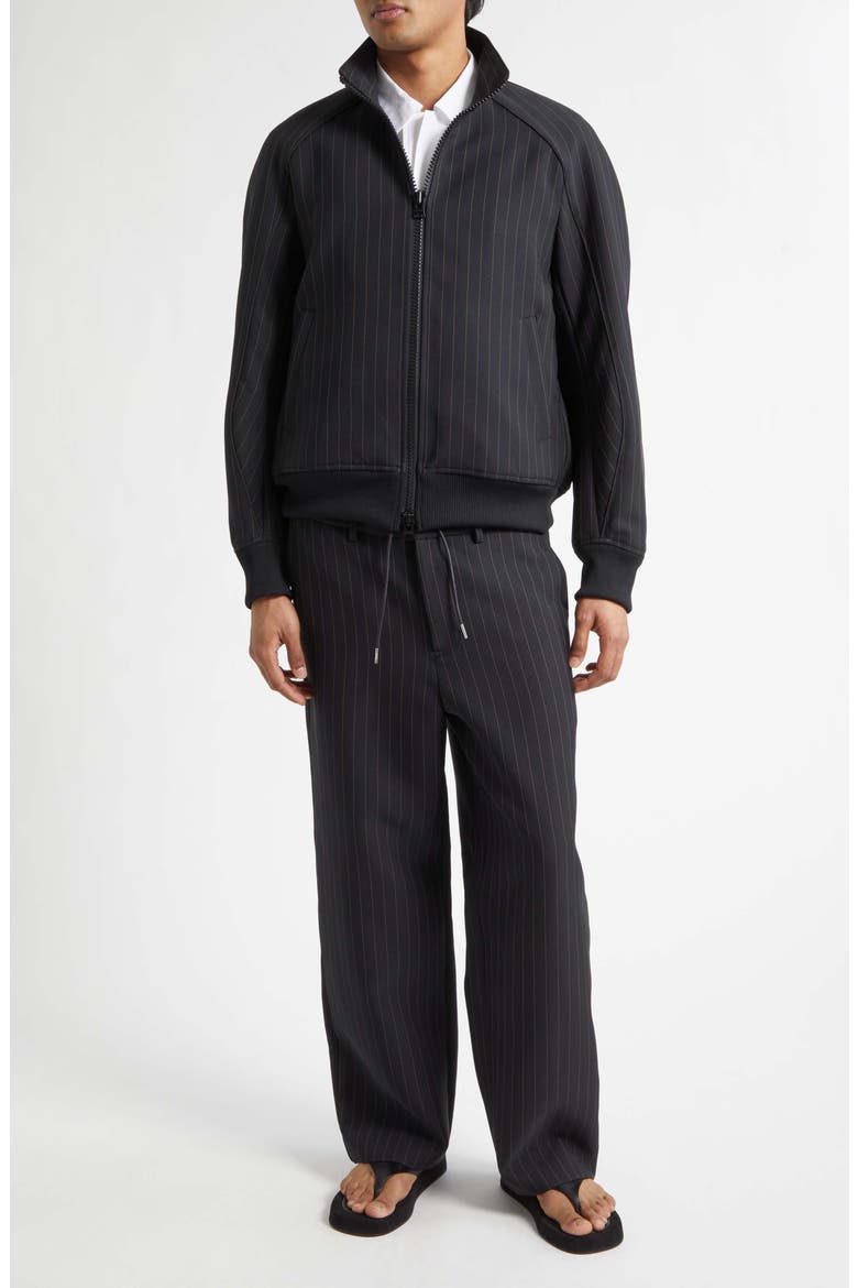 Stripe Twill Jacket, Alternate, color, BLACK STRIPE