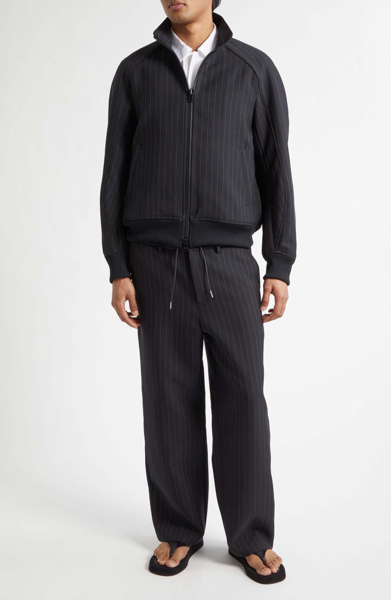 Sacai Stripe Twill Jacket, Alternate, color, Black Stripe