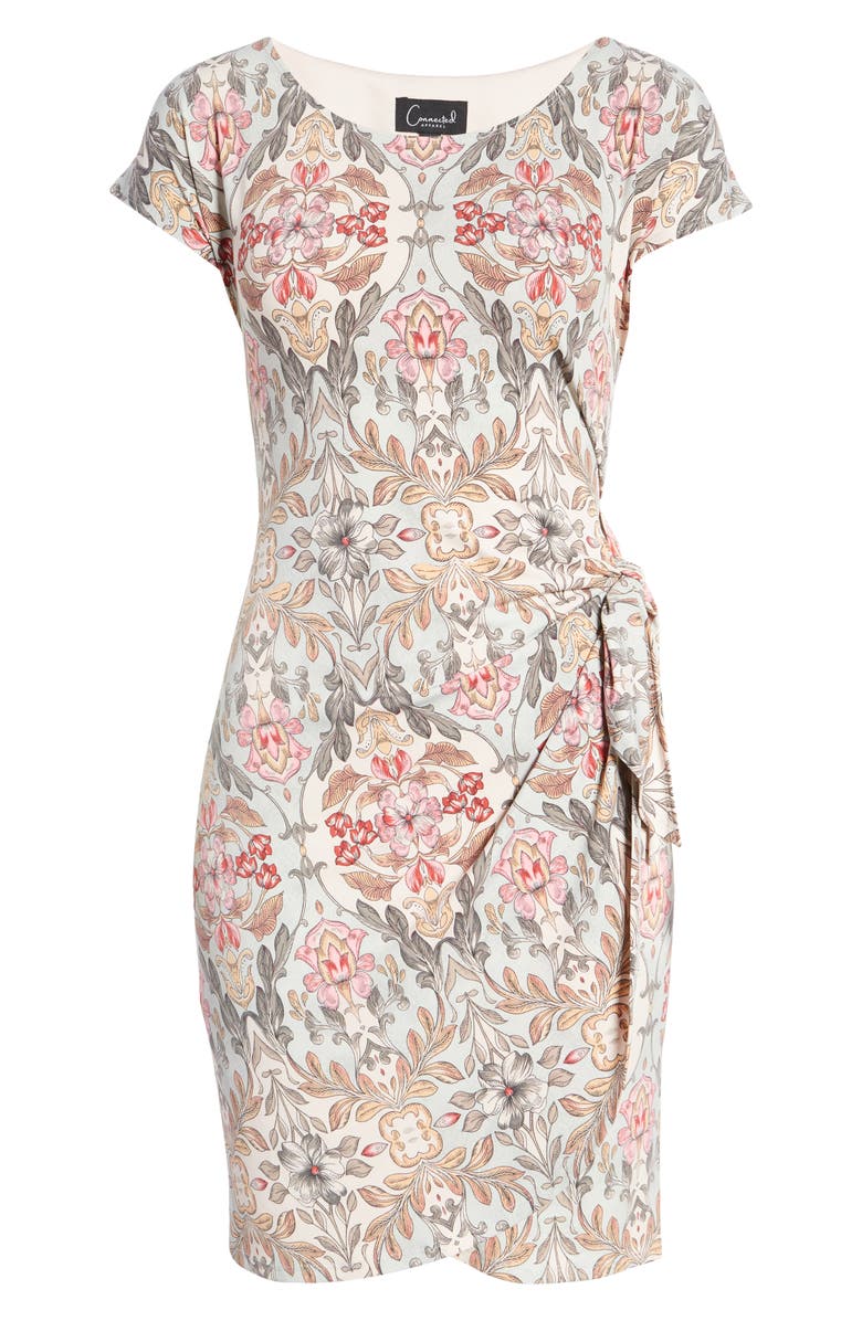 Connected Apparel Side Tie Dress, Alternate, color,