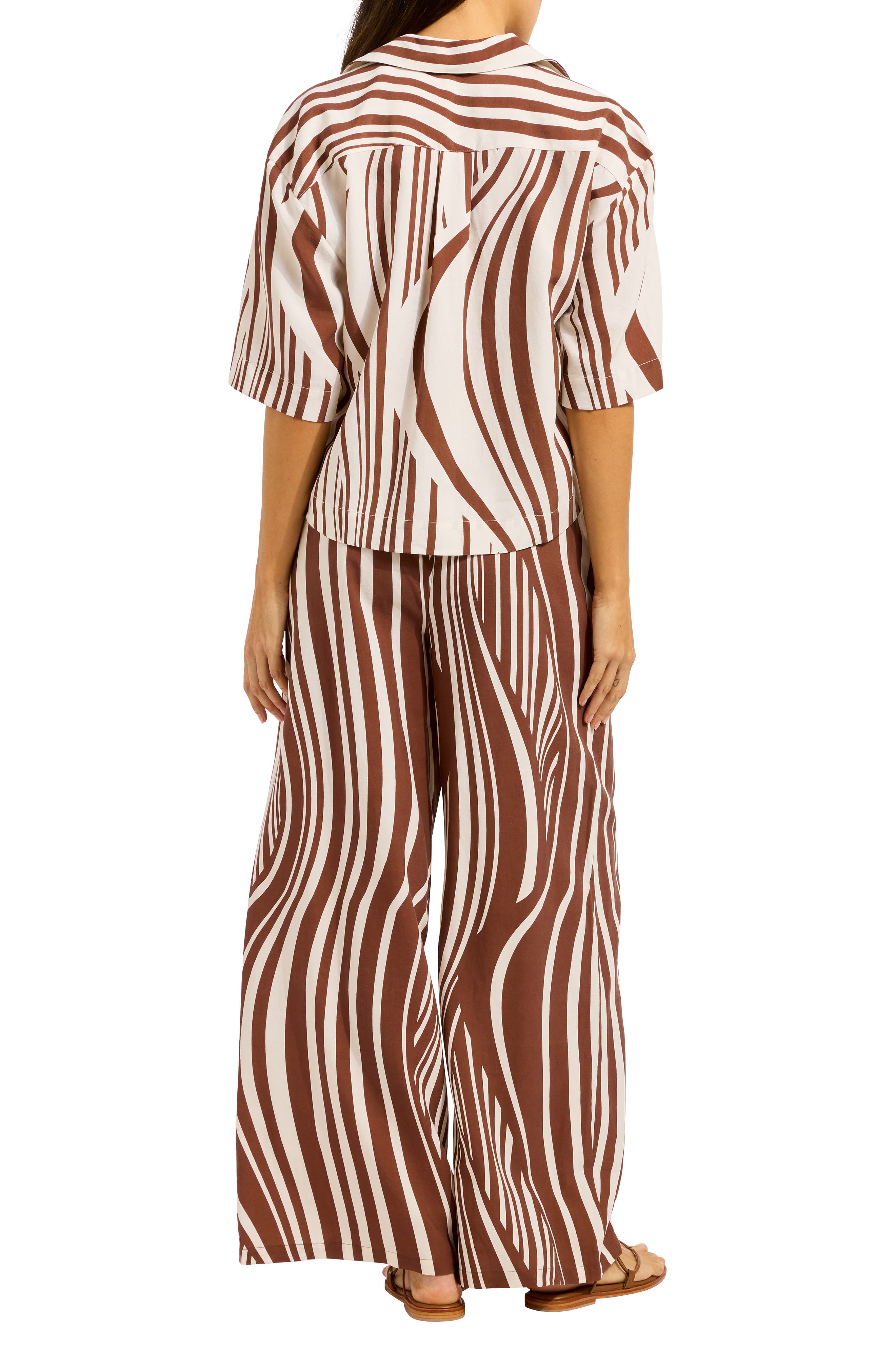 Print Wide Leg Pants - image 2