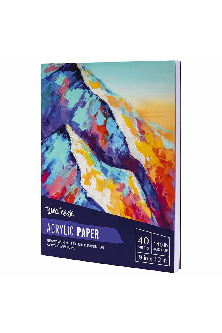 Acrylic Paper Pad 40 Sheets 9X12", 130 Lb, Alternate, color, Multicolored
