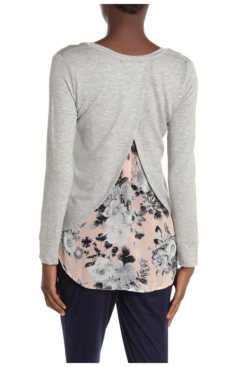 Loveappella Floral Mixed Media T-Shirt, Alternate, color, 