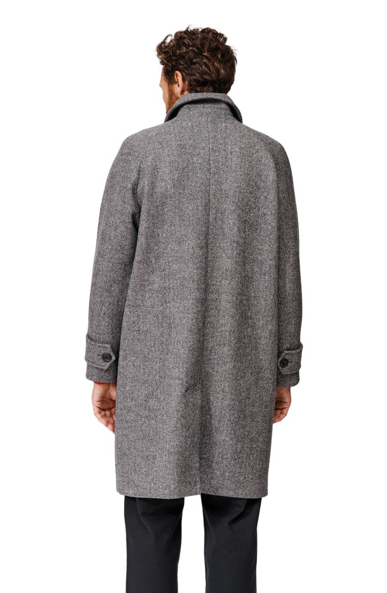 Aubin Dawes Wool Blend Overcoat, Alternate, color, Grey Herringbone