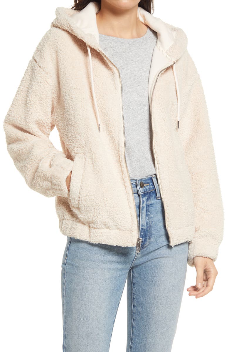 Marc New York Faux Shearling Hoodie, Main, color, 