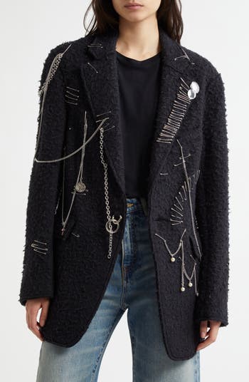 R13 Pincushion Virgin Wool Bouclé Blazer | Nordstrom