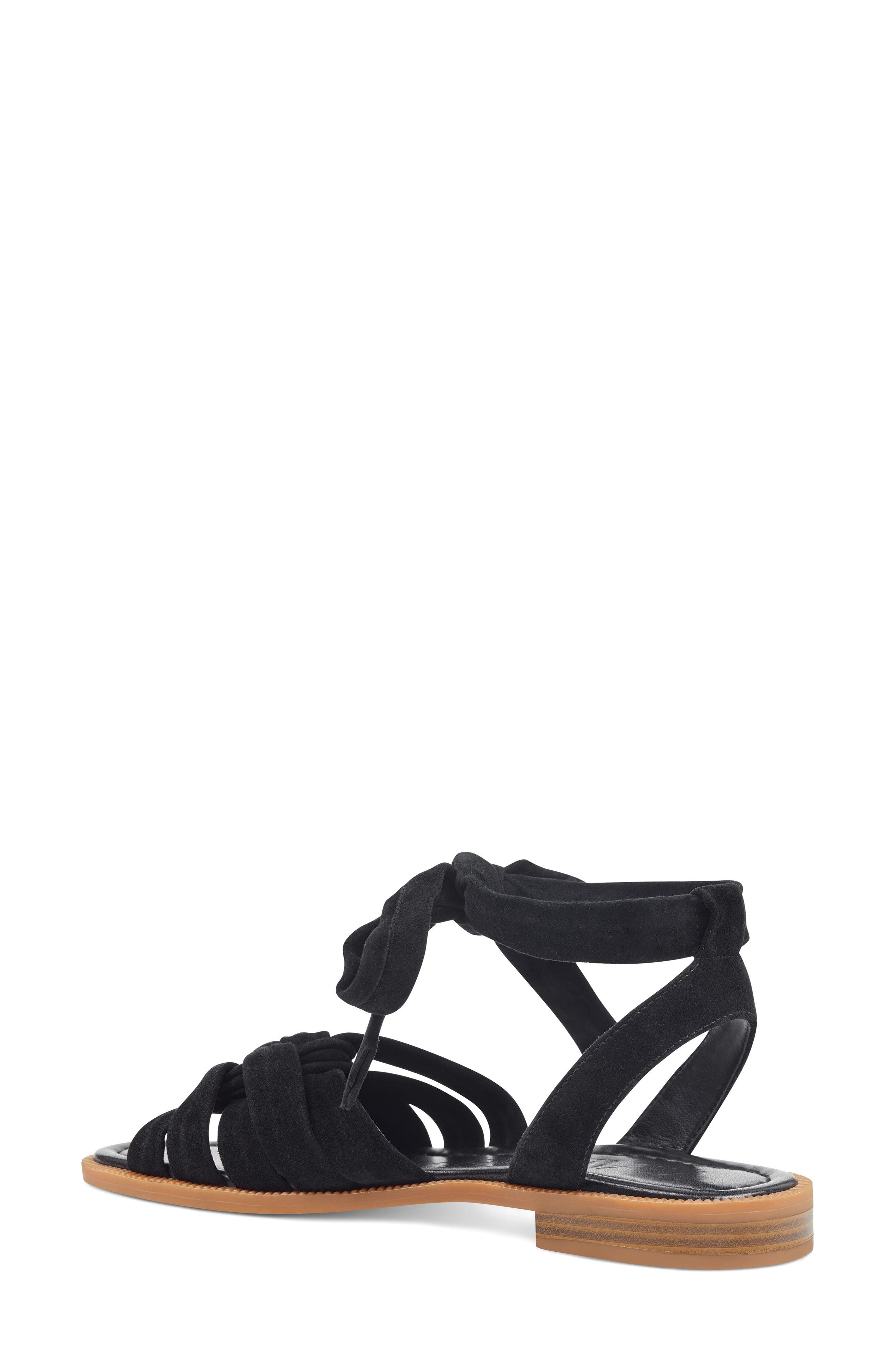 Xameera Knotted Sandal, Alternate, color, BLACK SUEDE