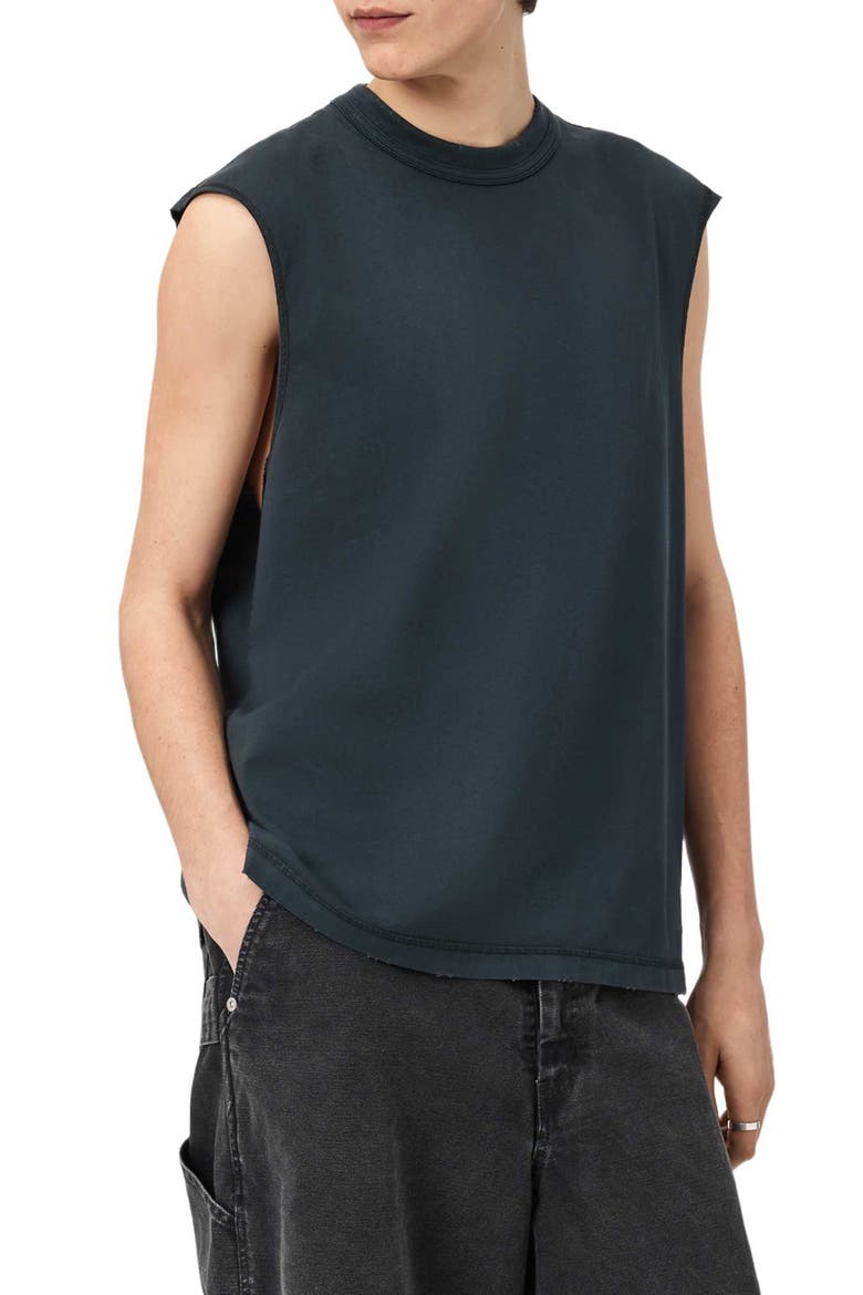 Cole Sleeveless Crewneck T-Shirt, Alternate, color, WASHED BLACK
