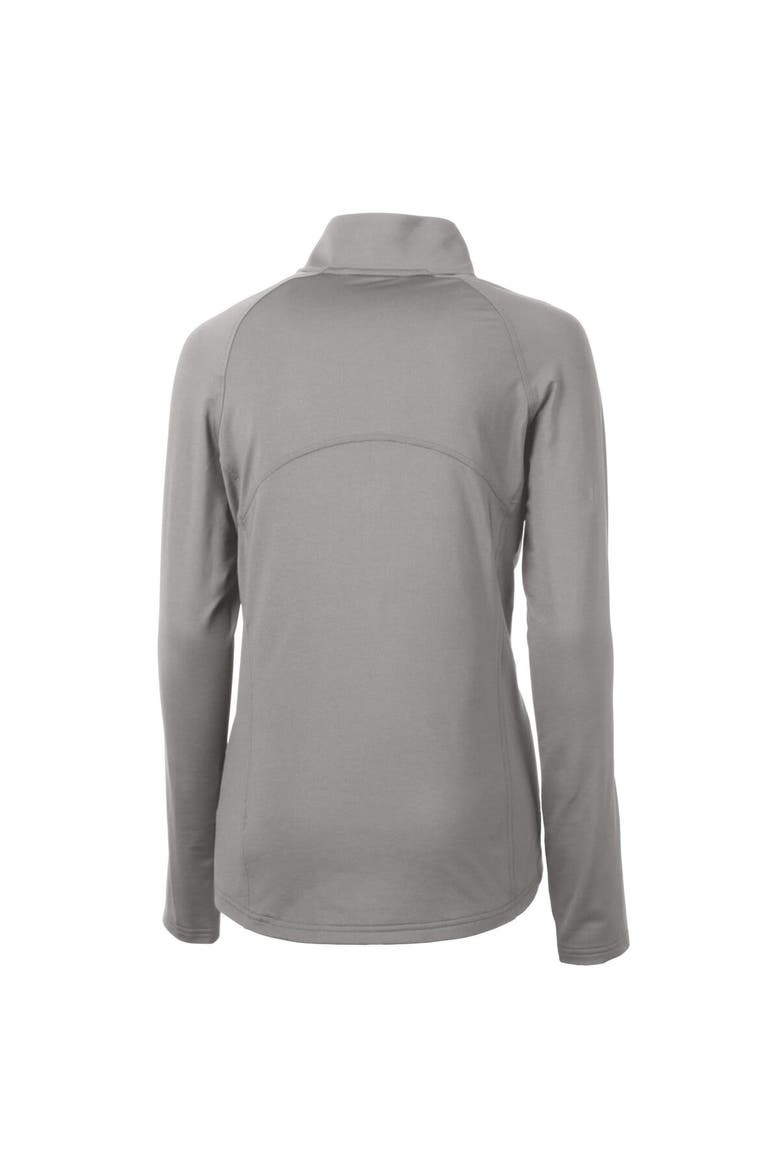 Women's Cutter & Buck  Gray UTSA Roadrunners Adapt Eco Knit Stretch Recycled Half-Zip Pullover Top, Alternate, color, Gray