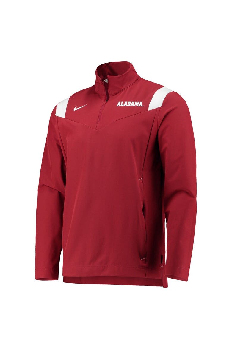 Men's Nike Crimson Alabama Crimson Tide 2021 Team Coach Quarter-Zip Jacket, Alternate, color, Crimson