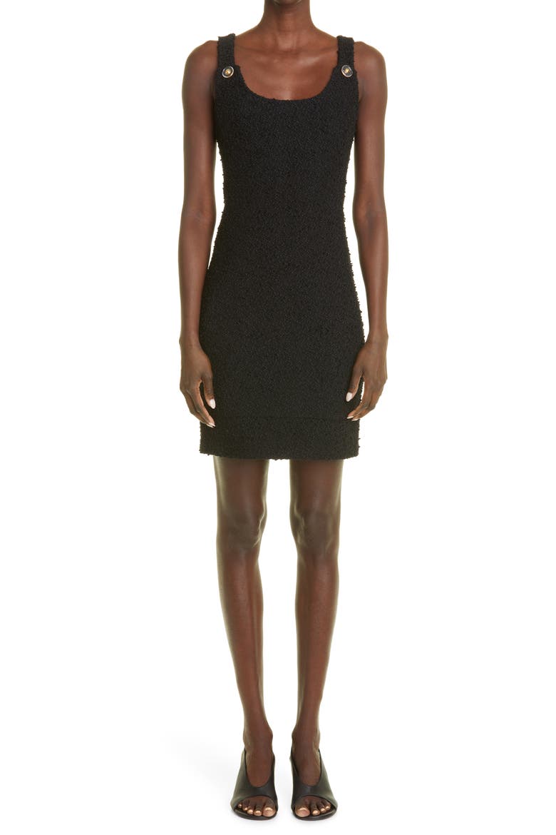Shimmer Sleeveless Scoop Neck Dress, Main, color, BLACK