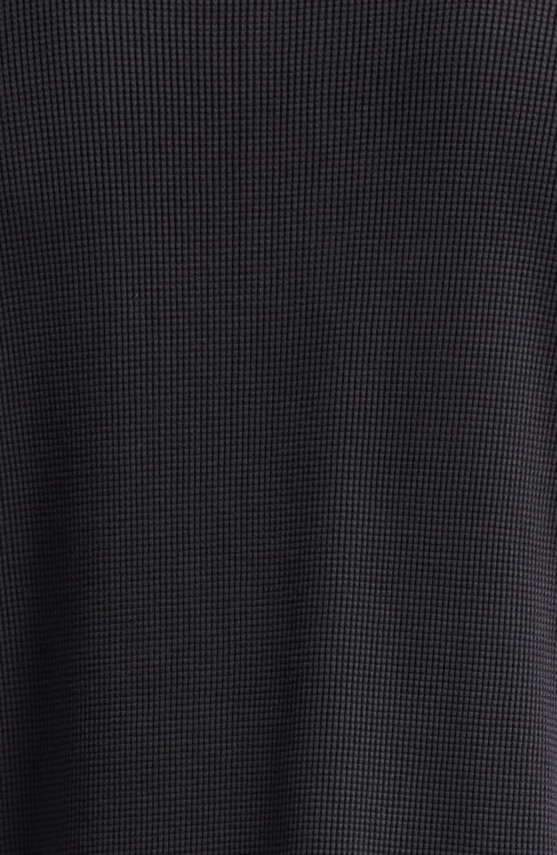 JW Anderson Long Sleeve Waffle Knit Henley, Alternate, color, Washed Black
