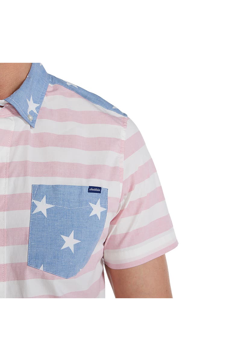 Chubbies Friday Stripe Stretch Button-Down Shirt, Alternate, color, 
