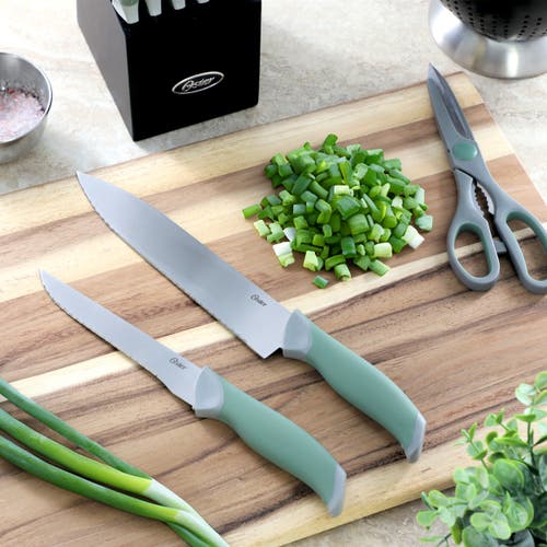 Oster Lindbergh 14 Piece Stainless Steel Cutlery Set With Soft Grip Handles In Multi