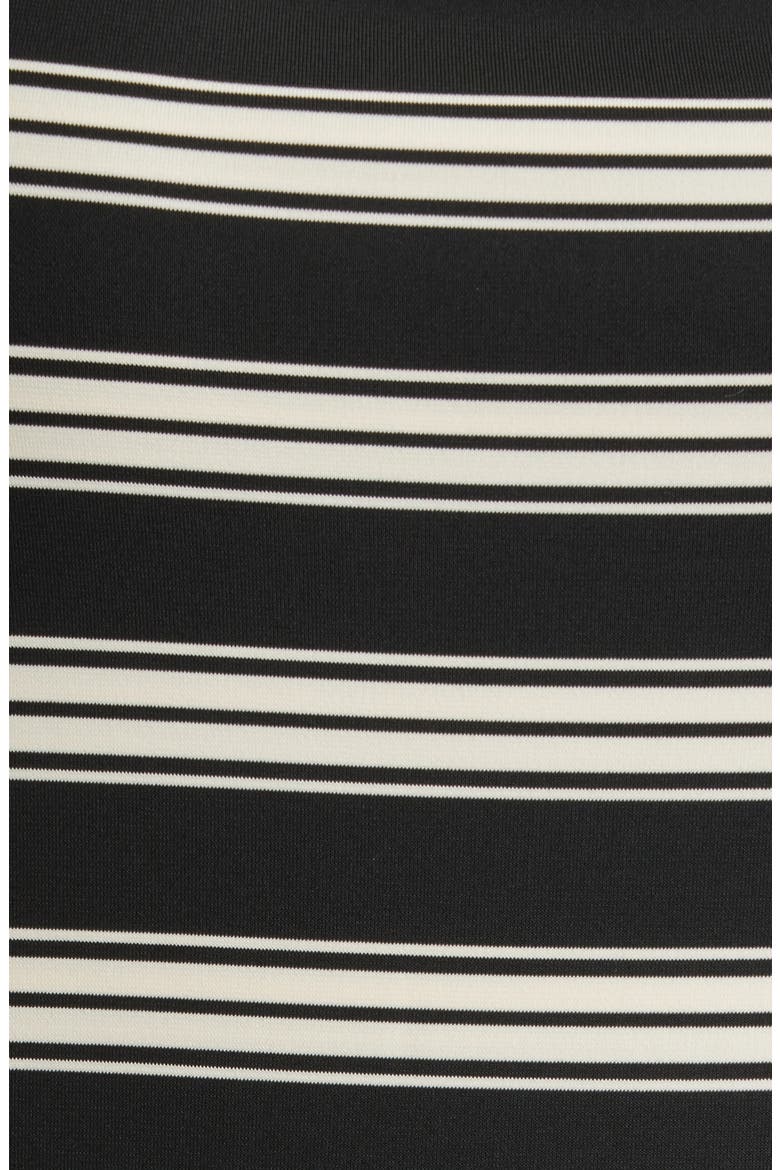 Jayne Rope Stripe Sleeveless Faux Wrap Midi Dress, Alternate, color, BLACK/ WHITE ROPE STRIPE